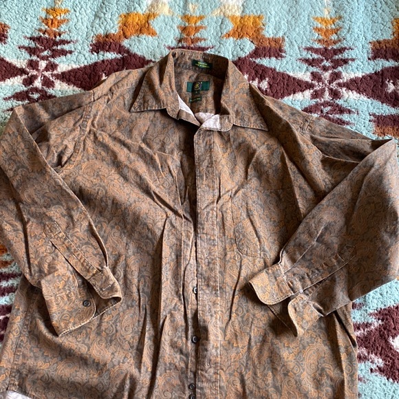 Vintage paisley long sleeve button down - Picture 1 of 3